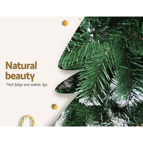 Jingle Jollys Christmas Tree 2.4M Xmas Trees Decorations Snowy 1500 Tips Deals499