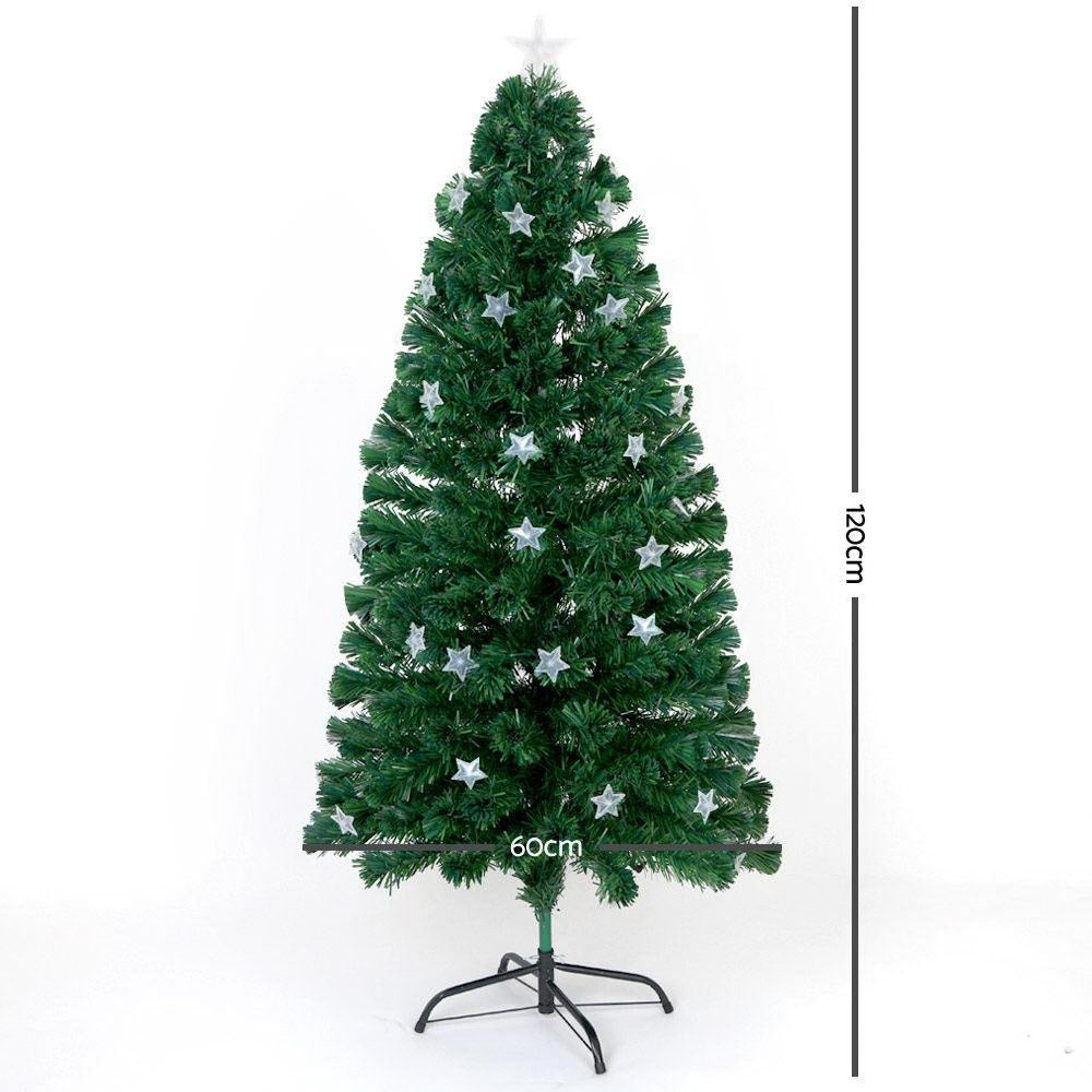 Jingle Jollys 1.2M 4FT LED Christmas Tree Xmas Optic Fiber Multi Colour Lights Deals499