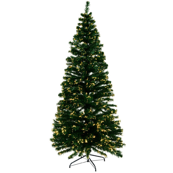 Jingle Jollys Christmas Tree 1.8M LED Xmas trees Optic Fibre Warm White Deals499