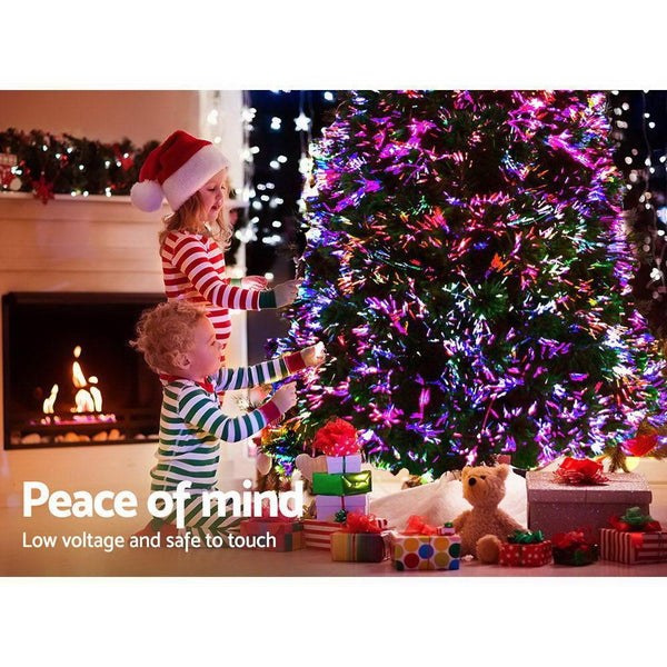 Jingle Jollys 2.1M 7FT LED Christmas Tree Optic Fiber Xmas Multi Colour Lights Deals499