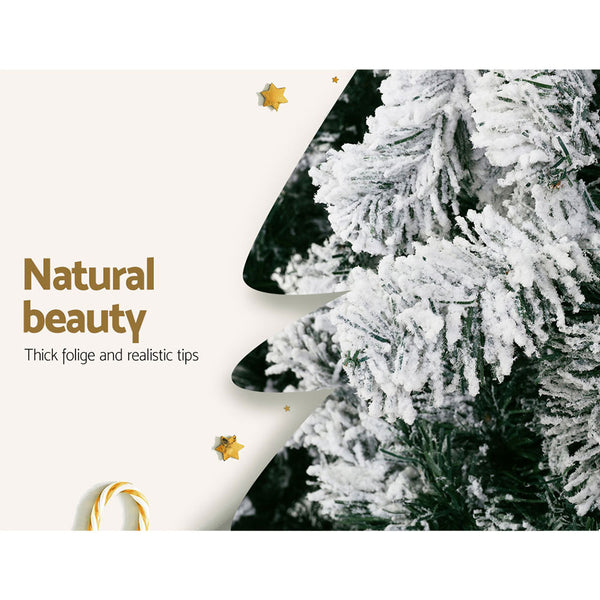 Jingle Jollys Christmas Tree 1.8M Xmas Trees Decorations Snowy 520 Tips Deals499