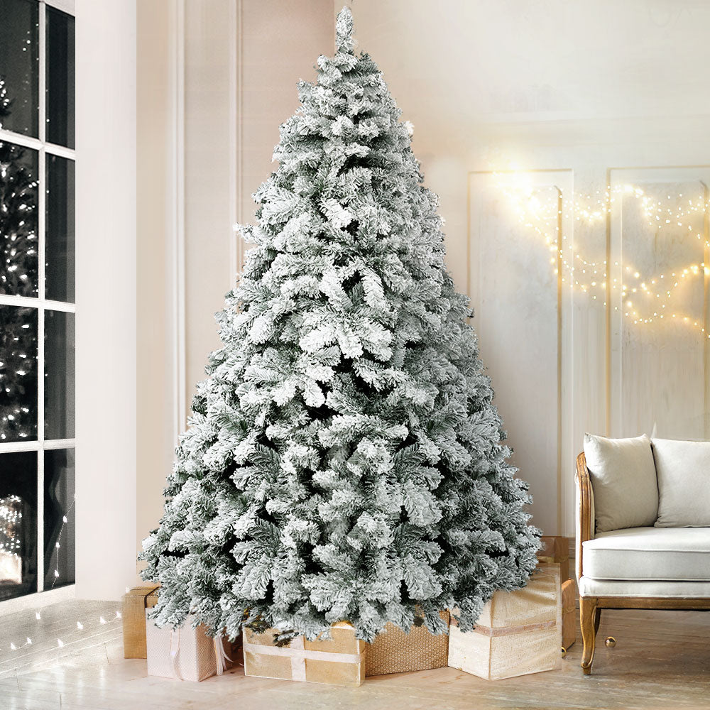 Jingle Jollys Christmas Tree 1.8M Xmas Trees Decorations Snowy 520 Tips Deals499