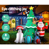 Jingle Jollys 3M Inflatable Christmas Tree Santa Lights Outdoor Decorations Deals499