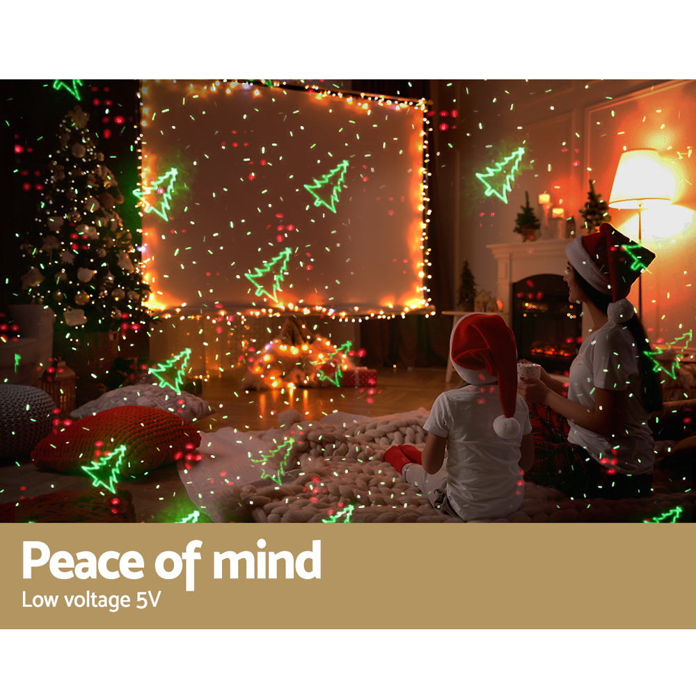 Jingle Jollys Moving LED Lights Laser Projector Landscape Lamp Christmas Decor Deals499