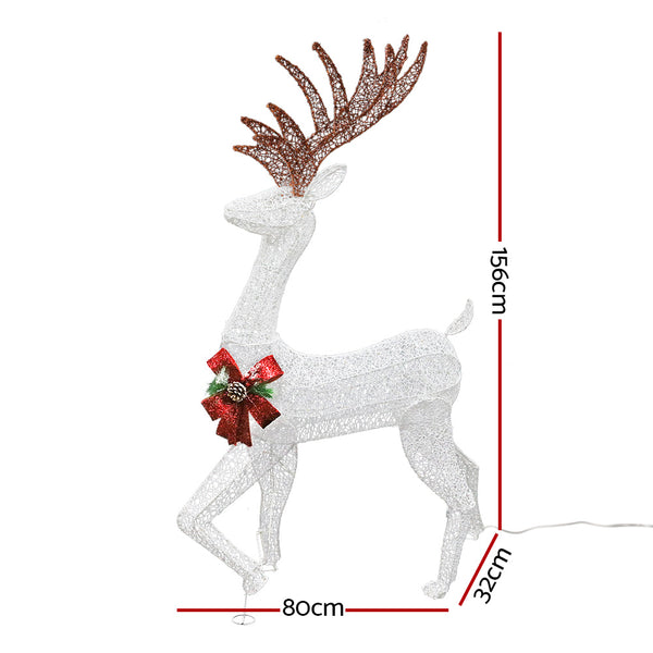 Jingle Jollys Christmas Lights Motif LED Rope Reindeer Waterproof Outdoor Deals499