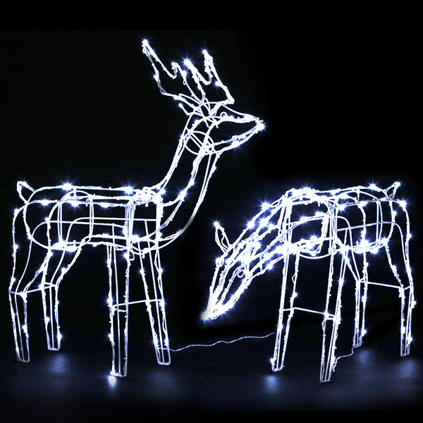 Jingle Jollys Christmas Motif Lights LED Rope Reindeer Waterproof Solar Powered Deals499