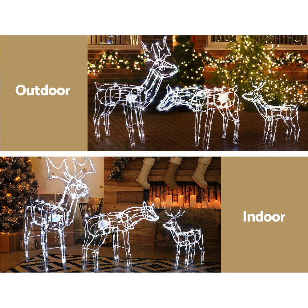 Jingle Jollys Christmas Motif Lights LED Rope Reindeer Waterproof Outdoor Deals499