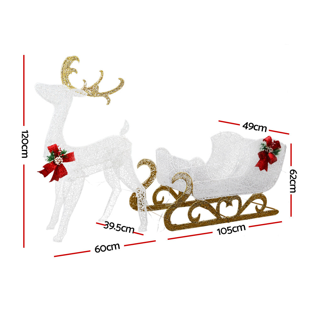 Jingle Jollys Christmas Lights Motif LED Rope Light Reindeer Sleigh Xmas Decor Deals499