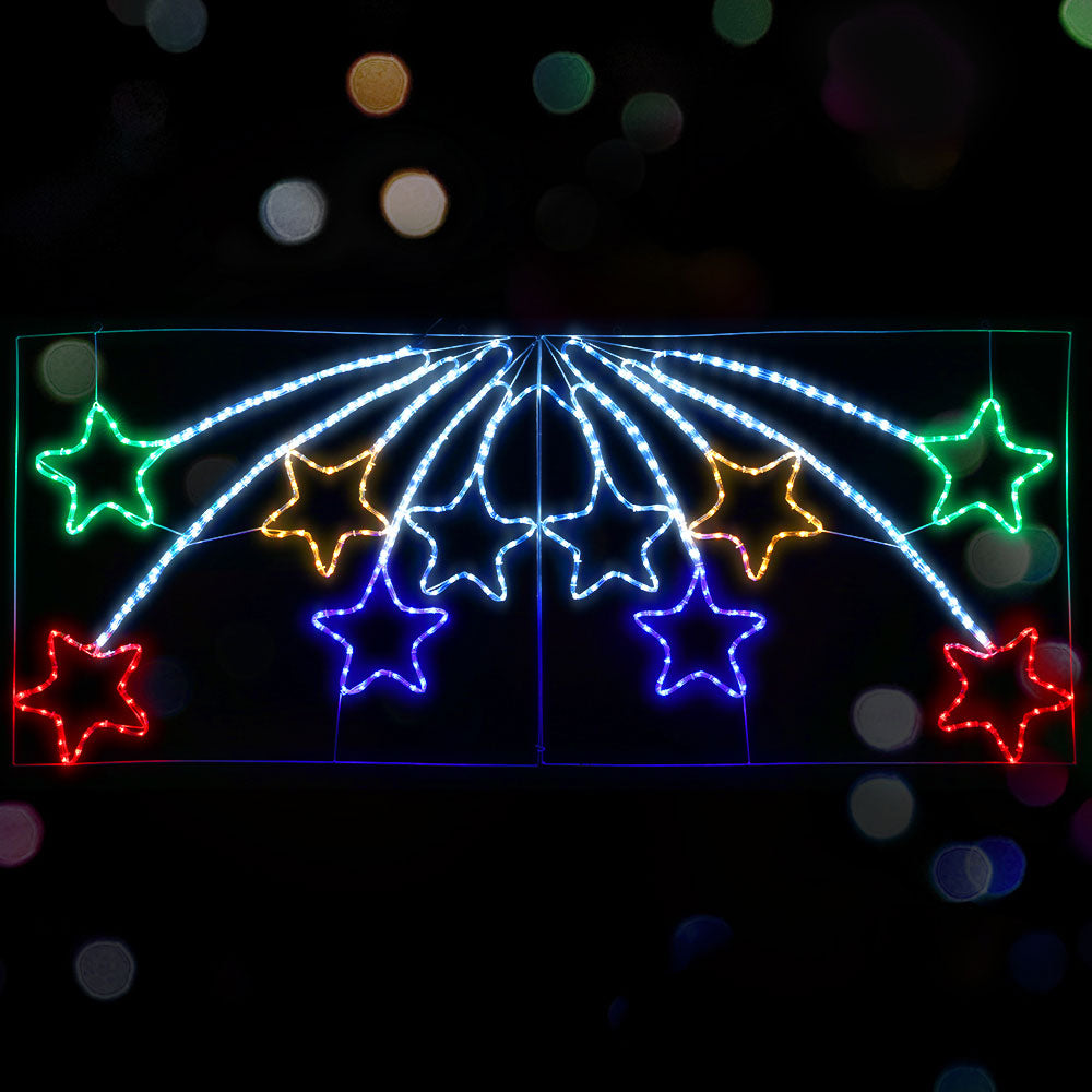 Jingle Jollys Christmas Motif Lights LED Star Fall Light Waterproof Outdoor Xmas Deals499