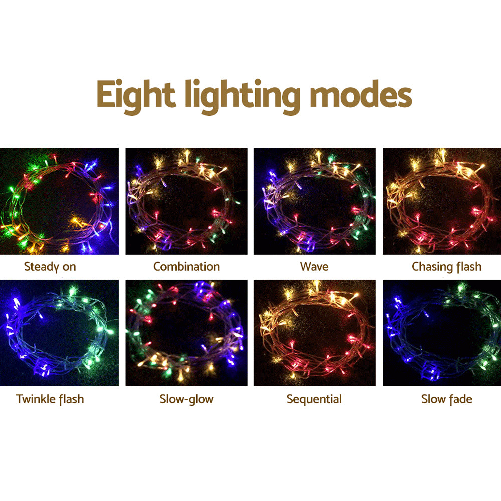 Jingle Jollys 100M Christmas String Lights 500LED Multi Colour Deals499