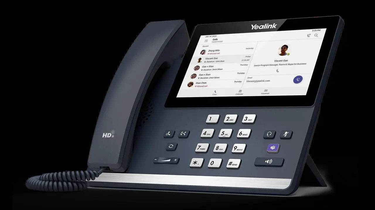 YEALINK MP56 Microsoft IP Phone, Android 9, 7' 800x480 Capacitive Touch Screen, Built in BT, Dual Band WI-FI, USB, Dual Gigabit, PoE, Teams Edition YEALINK