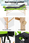 Zenses 3 Fold Portable Wood Massage Table - Black & Lime Deals499