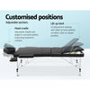 Zenses 70cm Wide Portable Aluminium Massage Table 3 Fold Treatment Beauty Therapy Black Deals499