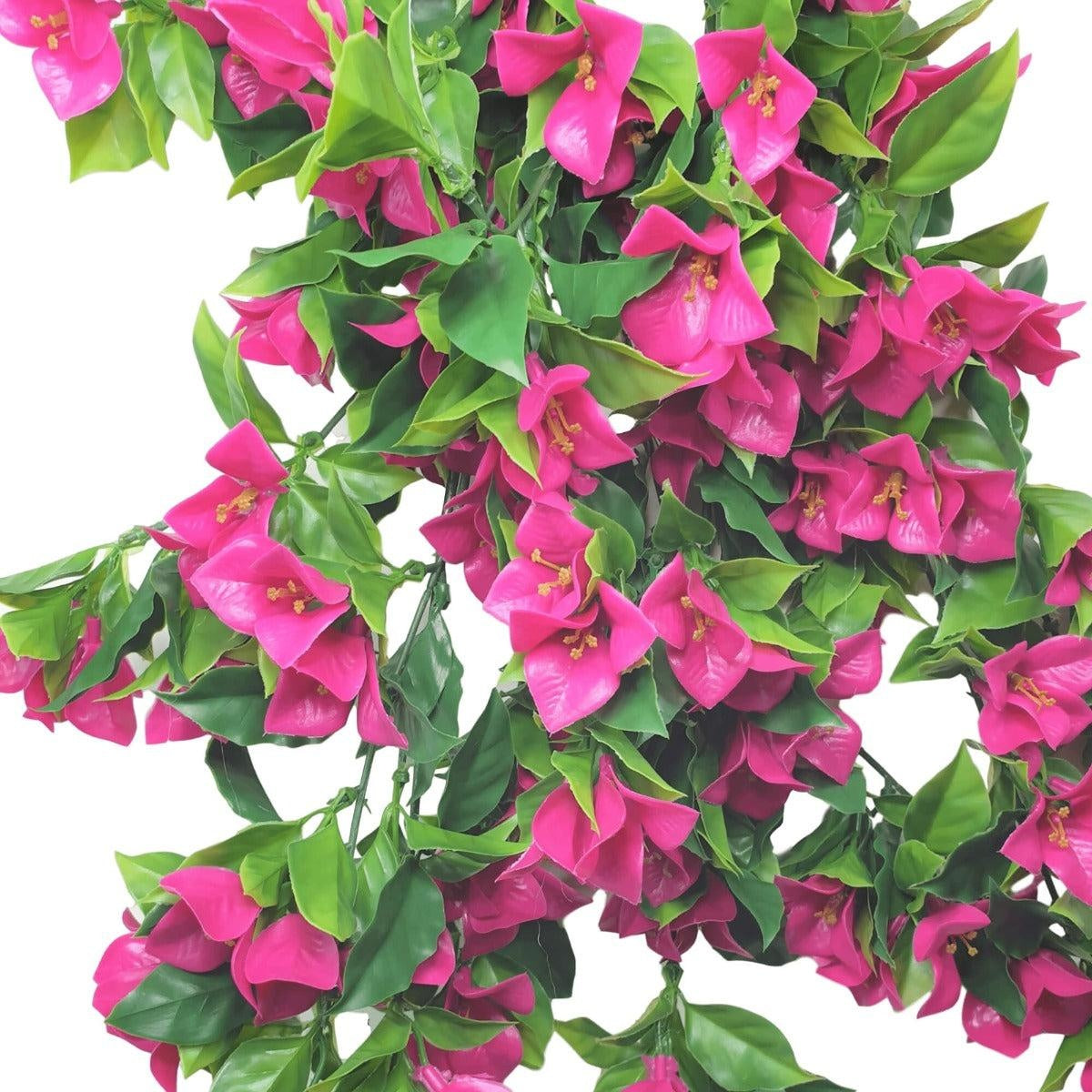 Hanging Artificial Bougainvillea Plant (Pink / Lilac) UV Resistant 90cm Deals499