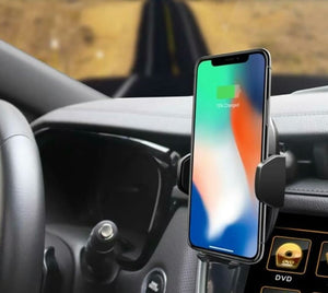 Qi Wireless Car Charger Phone Holder Black Deals499