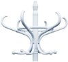 CARLA HOME White Coat Rack with Stand Wooden Hat and 12 Hooks Hanger Walnut tree Deals499