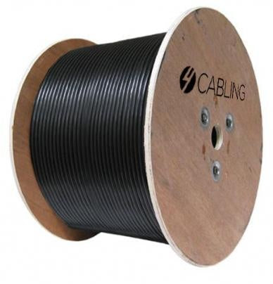 Cat 6 UTP LAN Outdoor UV Stabilised Cable - 305m Roll on a Reel: Black Deals499