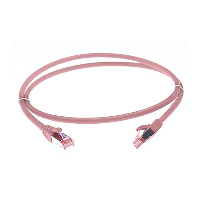 50m Cat 6A S/FTP LSZH Ethernet Network Cable. Pink Deals499