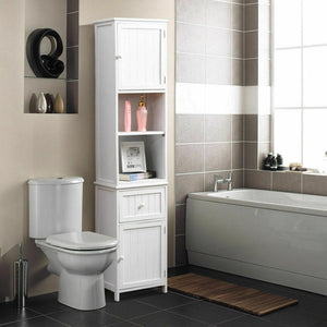 Levede 2 in 1 Bathroom Tallboy Furniture Toilet Storage Cabinet Laundry Cupboard Deals499