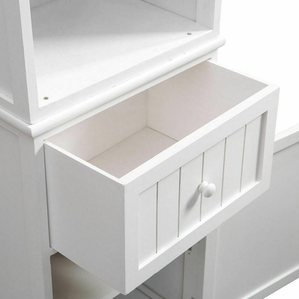 Levede 2 in 1 Bathroom Tallboy Furniture Toilet Storage Cabinet Laundry Cupboard Deals499