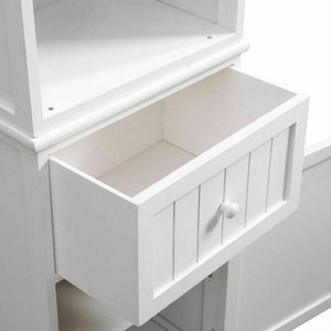 Levede 2 in 1 Bathroom Tallboy Furniture Toilet Storage Cabinet Laundry Cupboard Deals499