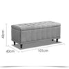 Levede Storage Ottoman Blanket Box Fabric Large Rest Chest Toy Foot Stool Grey Deals499