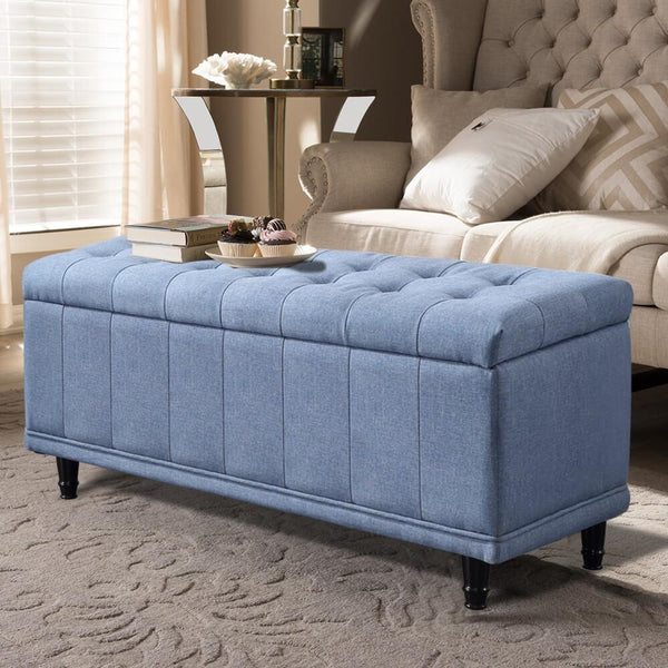 Levede Storage Ottoman Blanket Box Fabric Rest Chest Toy Foot Stool Bed Bench Deals499