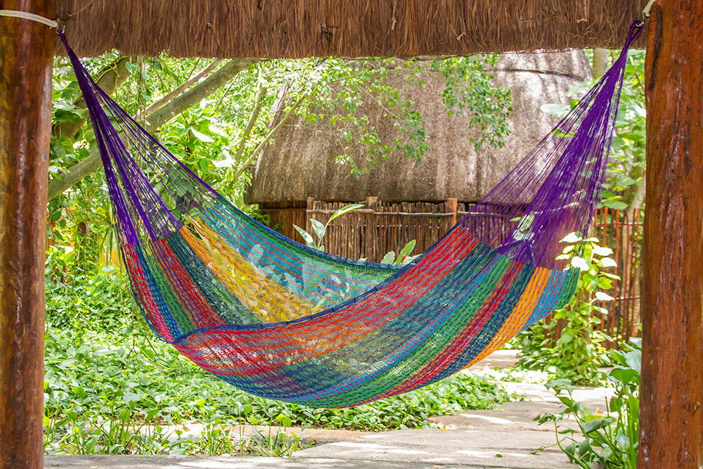 Mayan Legacy Queen Size Cotton Mexican Hammock in Colorina Colour Deals499