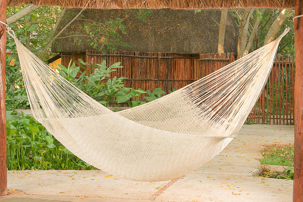 Mayan Legacy Queen Size Cotton Mexican Hammock in Cream Colour Deals499