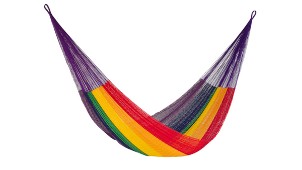 Mayan Legacy Queen Size Cotton Mexican Hammock in Rainbow Colour Deals499