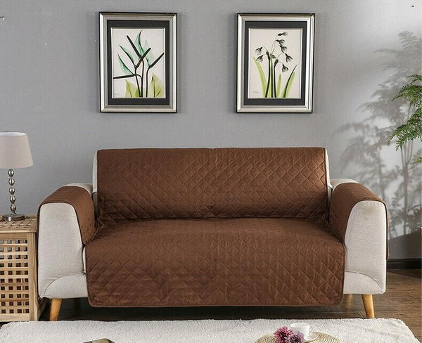 Couch Covers Protector Slipcovers 2 Seater Reversible Brown/Beige Deals499