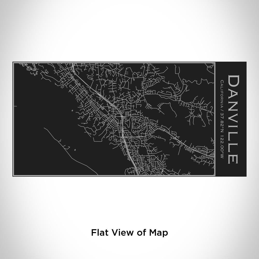 Danville - California Map Insulated Bottle in Matte Black Cyan Castor