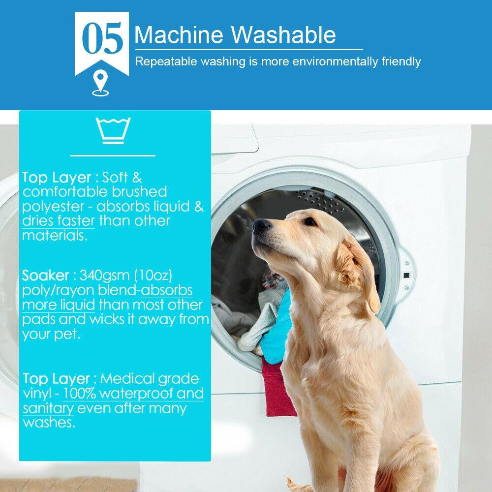 PaWz 2 Pcs 120x180 cm Reusable Waterproof Pet Puppy Toilet Training Pads Deals499
