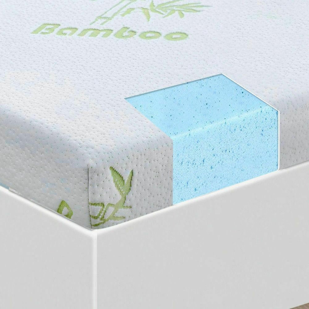 DreamZ 5cm Thickness Cool Gel Memory Foam Mattress Topper Bamboo Fabric Queen Deals499