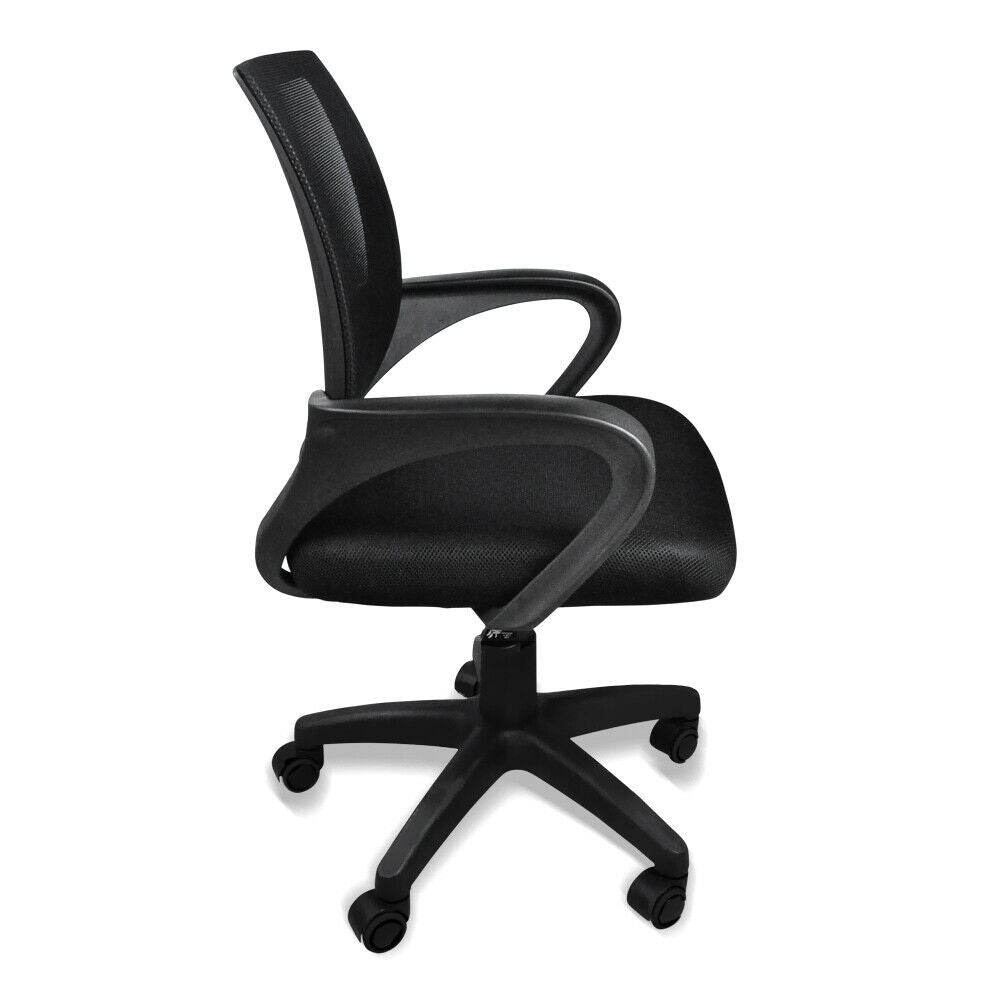 2 x Ergonomic Mesh Computer Home Office Desk Midback Task Black Adjustable Chair Deals499