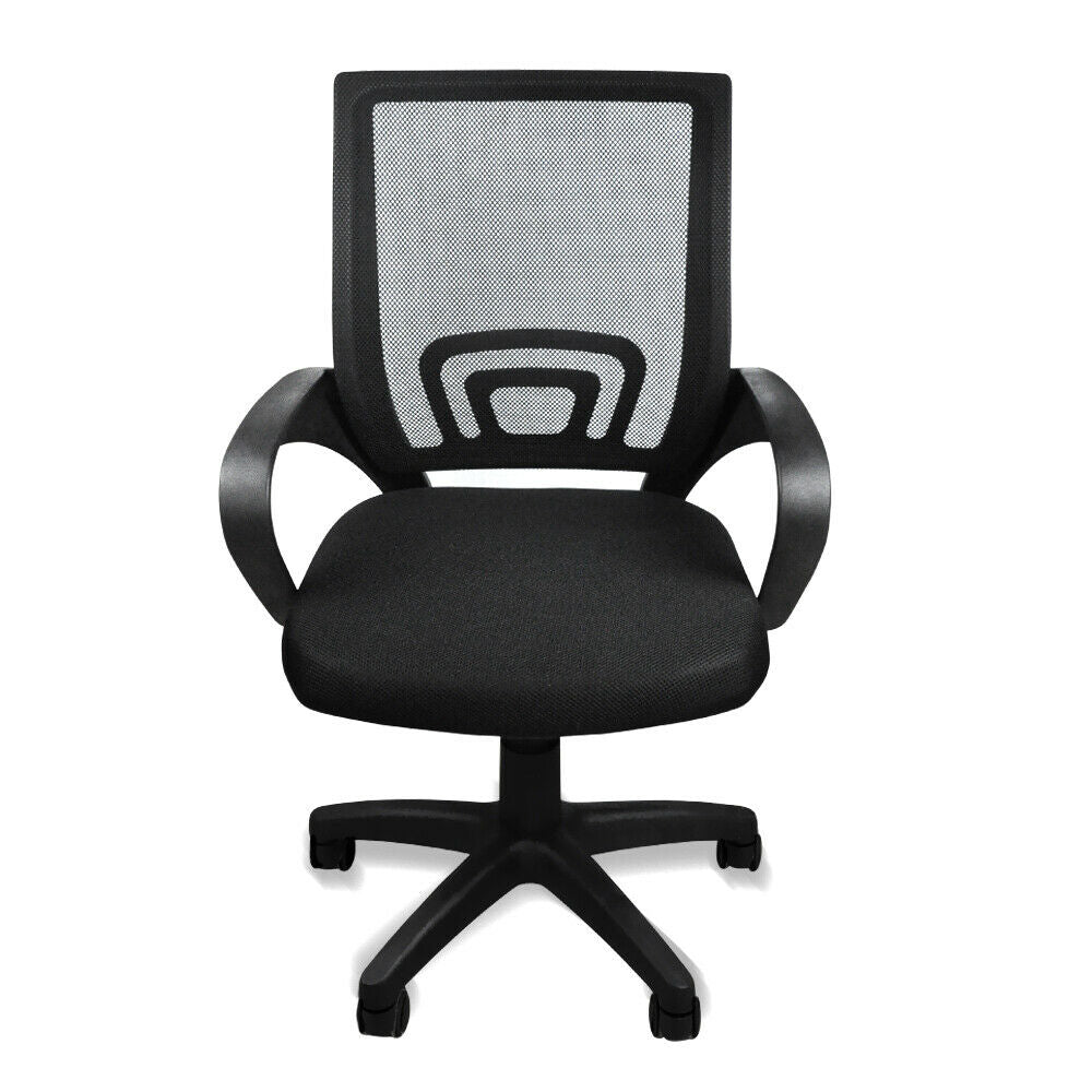 2 x Ergonomic Mesh Computer Home Office Desk Midback Task Black Adjustable Chair Deals499