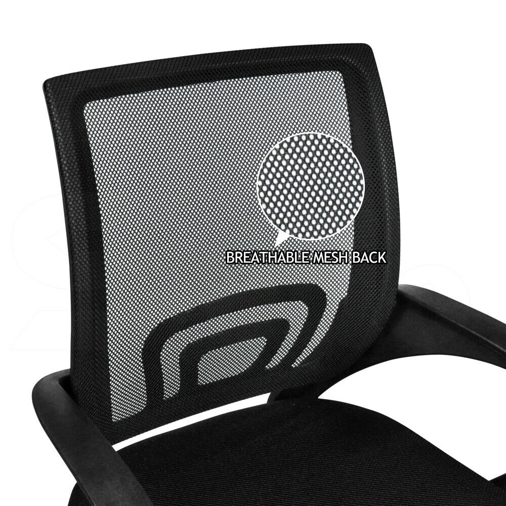 2 x Ergonomic Mesh Computer Home Office Desk Midback Task Black Adjustable Chair Deals499