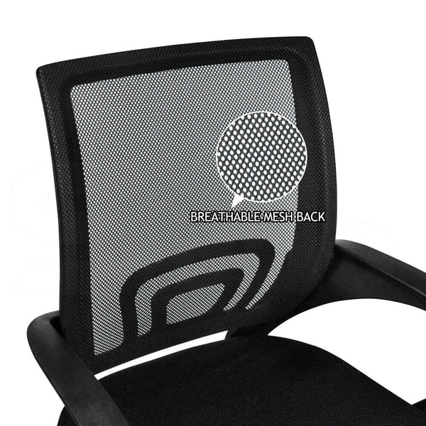 2 x Ergonomic Mesh Computer Home Office Desk Midback Task Black Adjustable Chair Deals499