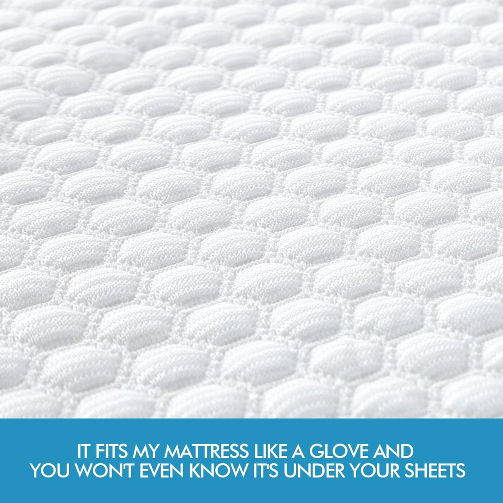 DreamZ Mattress Protector Topper Polyester Cool Fitted Cover Waterproof King Deals499