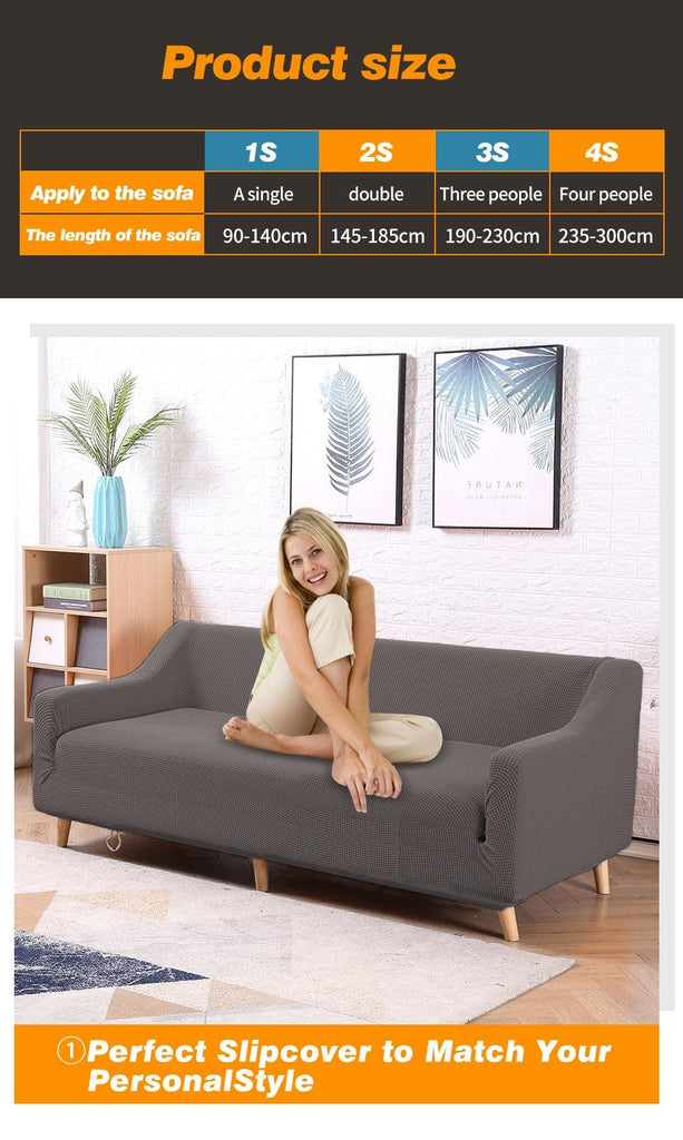 DreamZ Couch Stretch Sofa Lounge Cover Protector Slipcover 4 Seater Chocolate Deals499