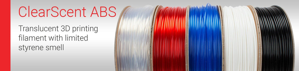 ABS Filament FormFortura ClearScent avaialbel in Black, Clear, Transparent Dark Blue, Transparent Red, White - 3D Printer Filament Deals499
