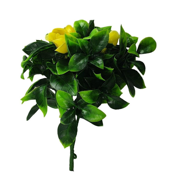 Flowering Yellow Rose Stem UV Resistant 30cm Deals499