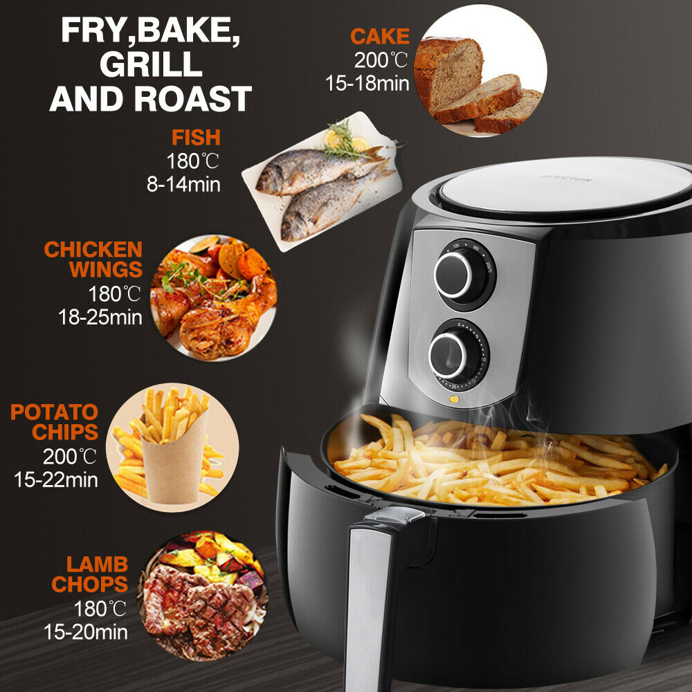 Spector 1800W 7L Air Fryer Healthy Cooker Low Fat Oil Free Kitchen Oven in Black Deals499