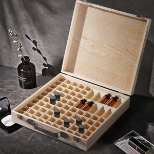 Essential Oil Storage Box Wooden 85 Slots Aromatherapy Container Organiser Case Deals499