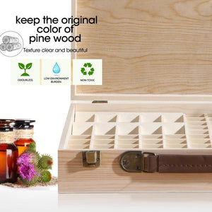 Essential Oil Storage Box Wooden 85 Slots Aromatherapy Container Organiser Case Deals499