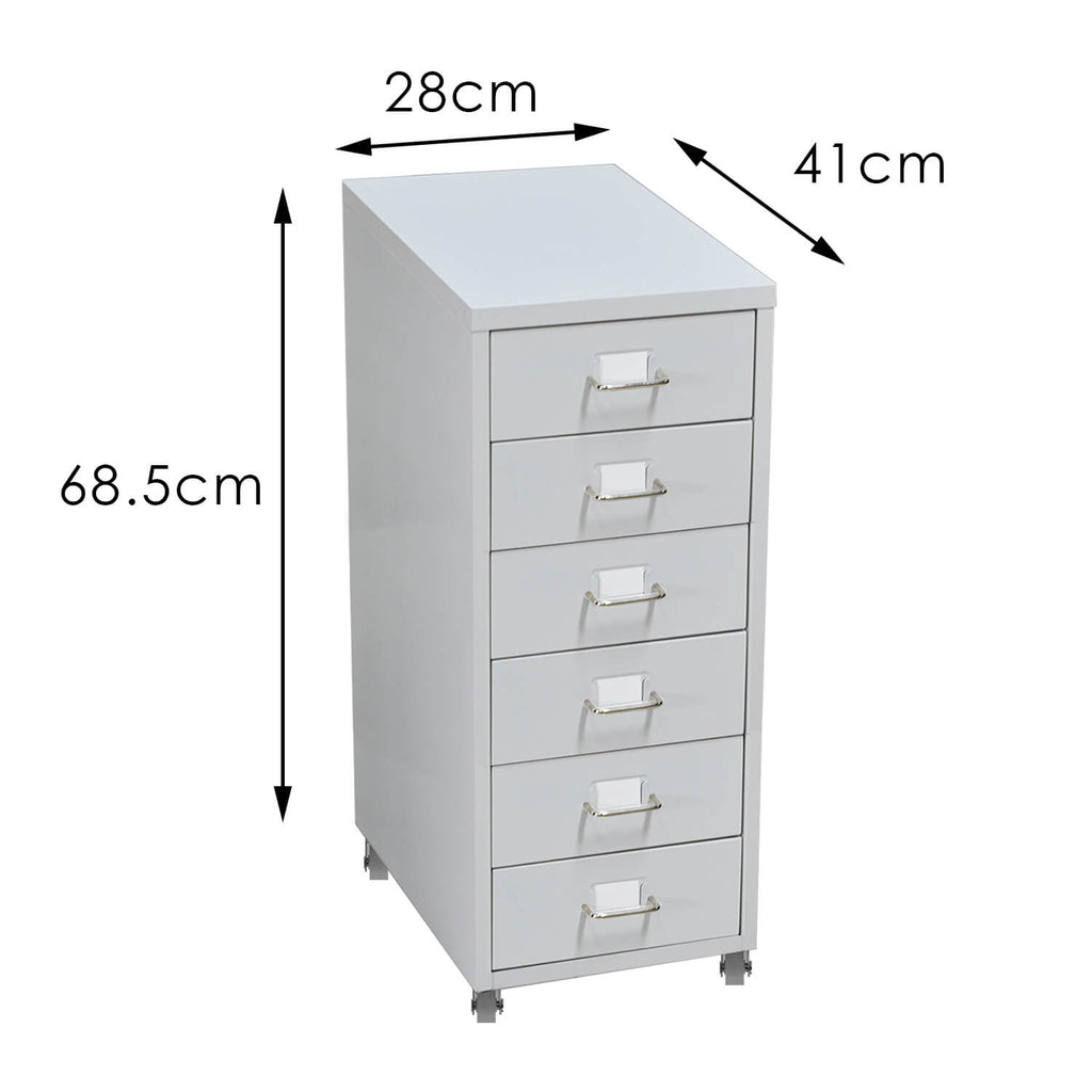 6 Tiers Steel Orgainer Metal File Cabinet With Drawers Office Furniture White Deals499