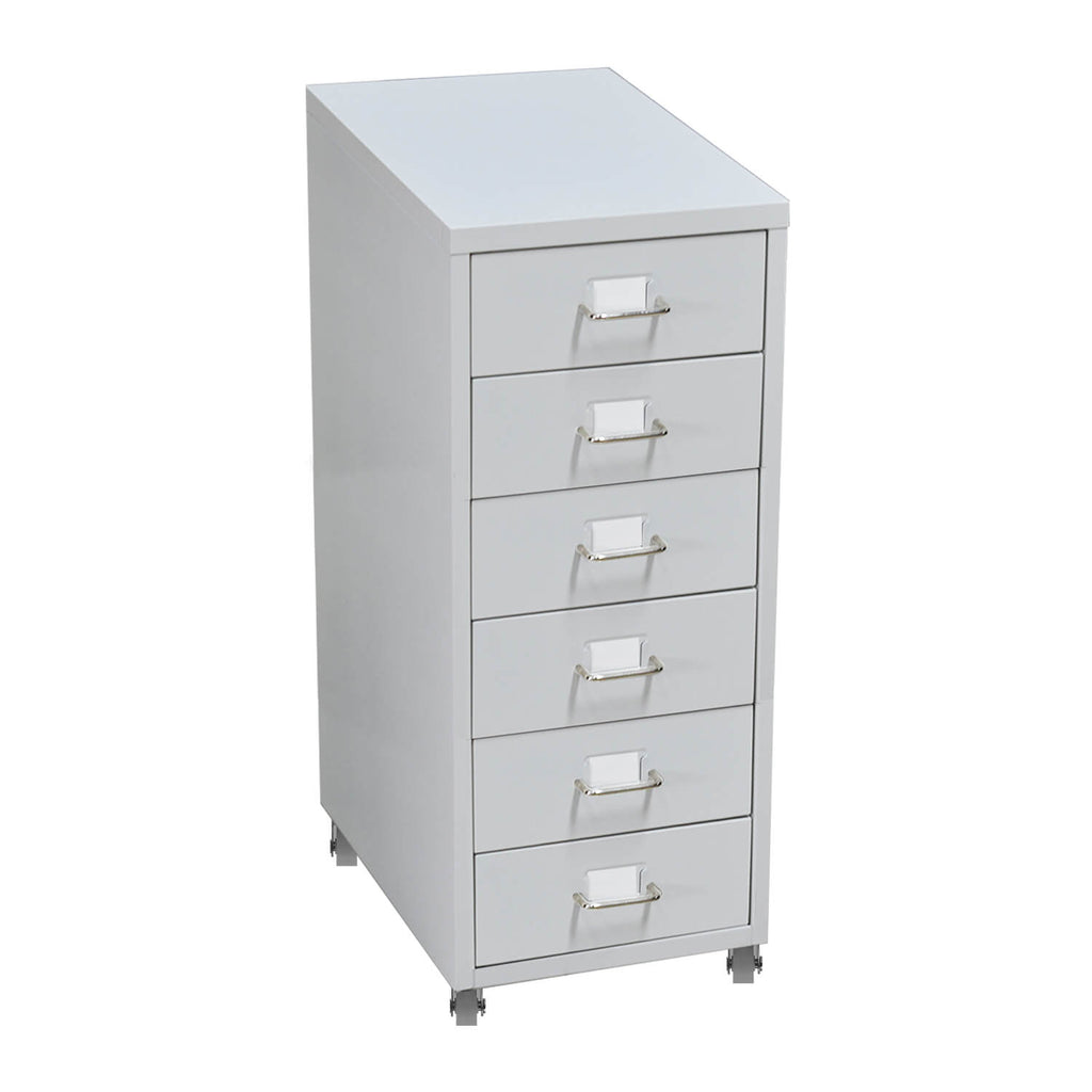 6 Tiers Steel Orgainer Metal File Cabinet With Drawers Office Furniture White Deals499