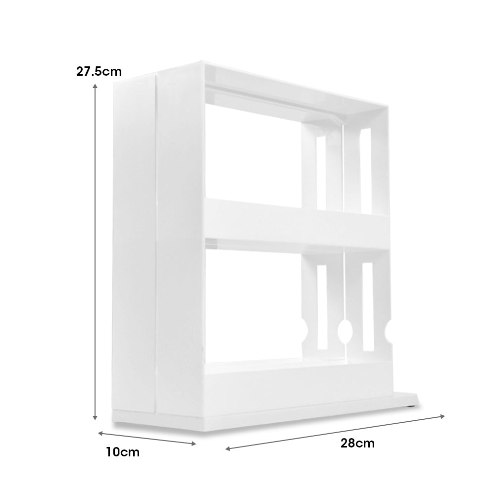 Rack Storage Slide Cabinet Organiser Pantry Kitchen Shelf Spice Jars Can Holder Deals499