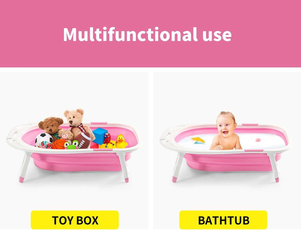 Baby Bath Tub Infant Toddlers Foldable Bathtub Folding Safety Bathing ShowerPink Deals499