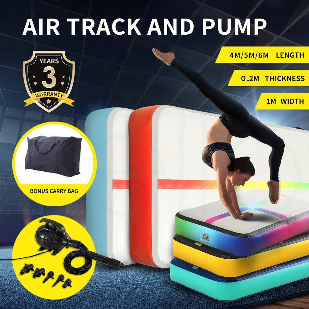 6x1M Air Track Inflatable Mat Airtrack Tumbling Electric Air Pump Gymnastics Deals499